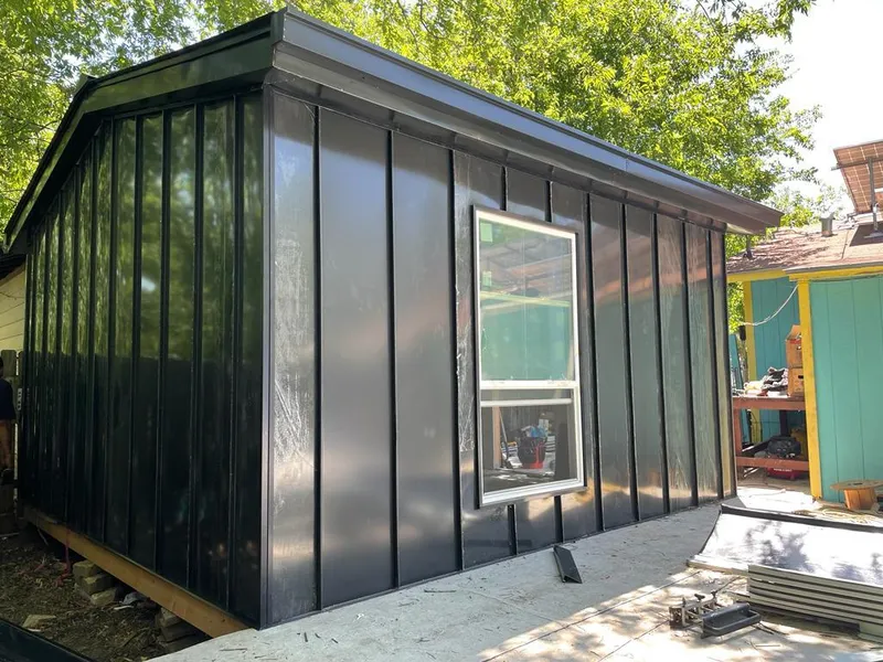 Black standing seam metal wall panels for Roof Inspection in Somerset